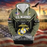 Premium US Veterans Zip Hoodie BPHN011014, Gifts For US Veterans, Gifts On Father's Day, Veterans Day. - Image 21