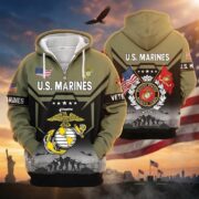 Premium US Veterans Zip Hoodie BPHN011014, Gifts For US Veterans, Gifts On Father's Day, Veterans Day. - Image 20