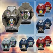 Premium US Veterans Zip Hoodie BPHN011014, Gifts For US Veterans, Gifts On Father's Day, Veterans Day.