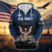 Premium US Veterans Zip Hoodie BPHN011014, Gifts For US Veterans, Gifts On Father's Day, Veterans Day. - Image 12
