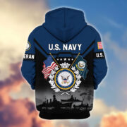 Premium US Veterans Zip Hoodie BPHN011014, Gifts For US Veterans, Gifts On Father's Day, Veterans Day. - Image 13