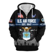 Premium US Veterans Zip Hoodie BPHN021011, Gifts For US Veterans, Gifts On Father's Day, Veterans Day. - Image 26