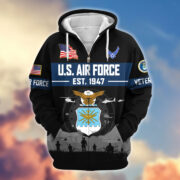 Premium US Veterans Zip Hoodie BPHN021011, Gifts For US Veterans, Gifts On Father's Day, Veterans Day. - Image 26
