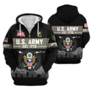 Premium US Veterans Zip Hoodie BPHN021011, Gifts For US Veterans, Gifts On Father's Day, Veterans Day. - Image 4