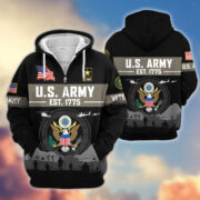 Premium US Veterans Zip Hoodie BPHN021011, Gifts For US Veterans, Gifts On Father's Day, Veterans Day. - Image 4