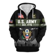 Premium US Veterans Zip Hoodie BPHN021011, Gifts For US Veterans, Gifts On Father's Day, Veterans Day. - Image 5