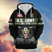 Premium US Veterans Zip Hoodie BPHN021011, Gifts For US Veterans, Gifts On Father's Day, Veterans Day. - Image 5