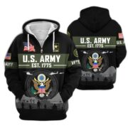 Premium US Veterans Zip Hoodie BPHN021011, Gifts For US Veterans, Gifts On Father's Day, Veterans Day. - Image 7