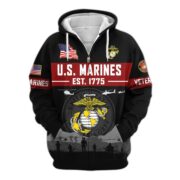 Premium US Veterans Zip Hoodie BPHN021011, Gifts For US Veterans, Gifts On Father's Day, Veterans Day. - Image 17