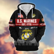 Premium US Veterans Zip Hoodie BPHN021011, Gifts For US Veterans, Gifts On Father's Day, Veterans Day. - Image 17