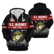 Premium US Veterans Zip Hoodie BPHN021011, Gifts For US Veterans, Gifts On Father's Day, Veterans Day. - Image 19