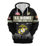 Premium US Veterans Zip Hoodie BPHN021011, Gifts For US Veterans, Gifts On Father's Day, Veterans Day. - Image 20