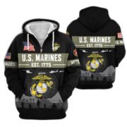 Premium US Veterans Zip Hoodie BPHN021011, Gifts For US Veterans, Gifts On Father's Day, Veterans Day. - Image 22