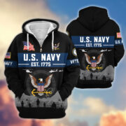 Premium US Veterans Zip Hoodie BPHN021011, Gifts For US Veterans, Gifts On Father's Day, Veterans Day. - Image 13