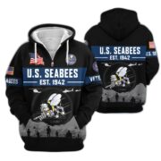 Premium US Veterans Zip Hoodie BPHN021011, Gifts For US Veterans, Gifts On Father's Day, Veterans Day. - Image 16