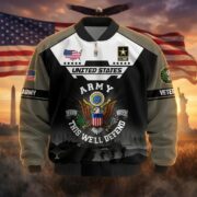 Premium US Veterans Bomber Jacket ATTN011022, Gifts For US Veterans, Gifts On Father's Day, Veterans Day. - Image 3