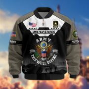 Premium US Veterans Bomber Jacket ATTN011022, Gifts For US Veterans, Gifts On Father's Day, Veterans Day. - Image 3
