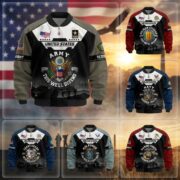 Premium US Veterans Bomber Jacket ATTN011022, Gifts For US Veterans, Gifts On Father's Day, Veterans Day.