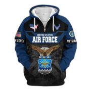 Premium US Veterans Zip Hoodie ATTN011023, Gifts For US Veterans, Gifts On Father's Day, Veterans Day. - Image 26