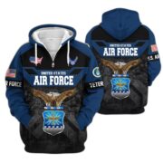 Premium US Veterans Zip Hoodie ATTN011023, Gifts For US Veterans, Gifts On Father's Day, Veterans Day. - Image 28