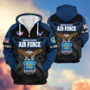 Premium US Veterans Zip Hoodie ATTN011023, Gifts For US Veterans, Gifts On Father's Day, Veterans Day. - Image 28