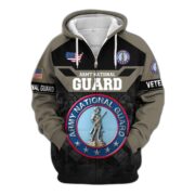 Premium US Veterans Zip Hoodie ATTN011023, Gifts For US Veterans, Gifts On Father's Day, Veterans Day. - Image 8