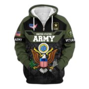 Premium US Veterans Zip Hoodie ATTN011023, Gifts For US Veterans, Gifts On Father's Day, Veterans Day. - Image 5