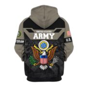 Premium US Veterans Zip Hoodie ATTN011023, Gifts For US Veterans, Gifts On Father's Day, Veterans Day. - Image 3