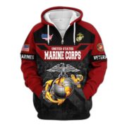 Premium US Veterans Zip Hoodie ATTN011023, Gifts For US Veterans, Gifts On Father's Day, Veterans Day. - Image 17