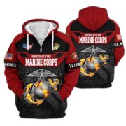 Premium US Veterans Zip Hoodie ATTN011023, Gifts For US Veterans, Gifts On Father's Day, Veterans Day. - Image 19
