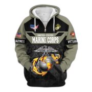 Premium US Veterans Zip Hoodie ATTN011023, Gifts For US Veterans, Gifts On Father's Day, Veterans Day. - Image 20