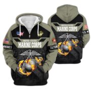 Premium US Veterans Zip Hoodie ATTN011023, Gifts For US Veterans, Gifts On Father's Day, Veterans Day. - Image 22
