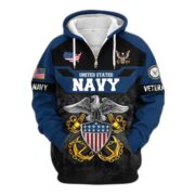 Premium US Veterans Zip Hoodie ATTN011023, Gifts For US Veterans, Gifts On Father's Day, Veterans Day. - Image 11