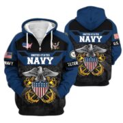 Premium US Veterans Zip Hoodie ATTN011023, Gifts For US Veterans, Gifts On Father's Day, Veterans Day. - Image 13