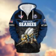 Premium US Veterans Zip Hoodie ATTN011023, Gifts For US Veterans, Gifts On Father's Day, Veterans Day. - Image 14