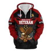 Premium US Veterans Zip Hoodie ATTN011023, Gifts For US Veterans, Gifts On Father's Day, Veterans Day. - Image 35