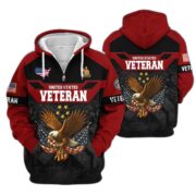 Premium US Veterans Zip Hoodie ATTN011023, Gifts For US Veterans, Gifts On Father's Day, Veterans Day. - Image 37