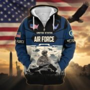 Premium US Veterans Zip Hoodie BPHN021014, Gifts For US Veterans, Gifts On Father's Day, Veterans Day. - Image 27