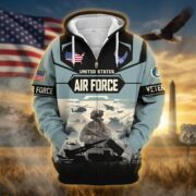 Premium US Veterans Zip Hoodie BPHN021014, Gifts For US Veterans, Gifts On Father's Day, Veterans Day. - Image 24