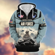 Premium US Veterans Zip Hoodie BPHN021014, Gifts For US Veterans, Gifts On Father's Day, Veterans Day. - Image 24