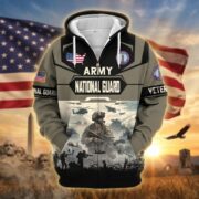 Premium US Veterans Zip Hoodie BPHN021014, Gifts For US Veterans, Gifts On Father's Day, Veterans Day. - Image 9