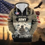 Premium US Veterans Zip Hoodie BPHN021014, Gifts For US Veterans, Gifts On Father's Day, Veterans Day. - Image 3