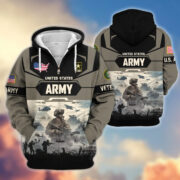 Premium US Veterans Zip Hoodie BPHN021014, Gifts For US Veterans, Gifts On Father's Day, Veterans Day. - Image 2