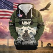 Premium US Veterans Zip Hoodie BPHN021014, Gifts For US Veterans, Gifts On Father's Day, Veterans Day. - Image 6