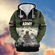Premium US Veterans Zip Hoodie BPHN021014, Gifts For US Veterans, Gifts On Father's Day, Veterans Day. - Image 6