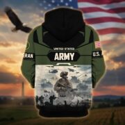Premium US Veterans Zip Hoodie BPHN021014, Gifts For US Veterans, Gifts On Father's Day, Veterans Day. - Image 7