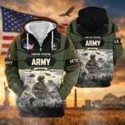 Premium US Veterans Zip Hoodie BPHN021014, Gifts For US Veterans, Gifts On Father's Day, Veterans Day. - Image 5