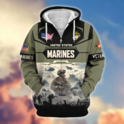 Premium US Veterans Zip Hoodie BPHN021014, Gifts For US Veterans, Gifts On Father's Day, Veterans Day. - Image 21