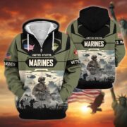 Premium US Veterans Zip Hoodie BPHN021014, Gifts For US Veterans, Gifts On Father's Day, Veterans Day. - Image 20