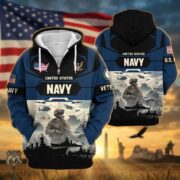 Premium US Veterans Zip Hoodie BPHN021014, Gifts For US Veterans, Gifts On Father's Day, Veterans Day. - Image 11